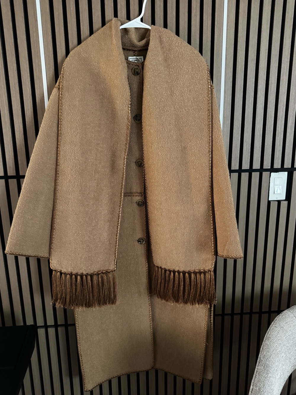 TOTEME embroidered scarf coat